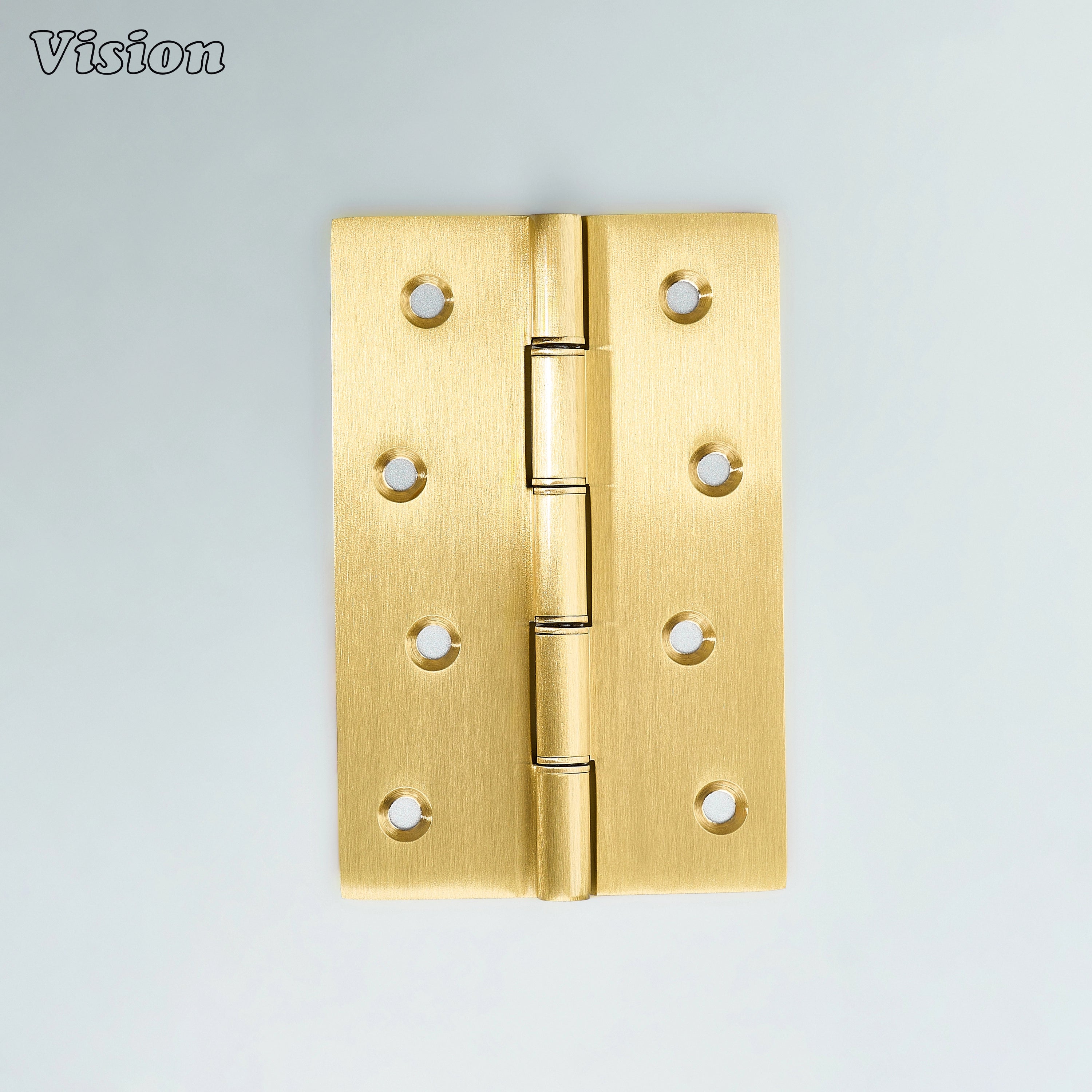 Gold brass cabinet hinge with washer system for premium wardrobe furniture