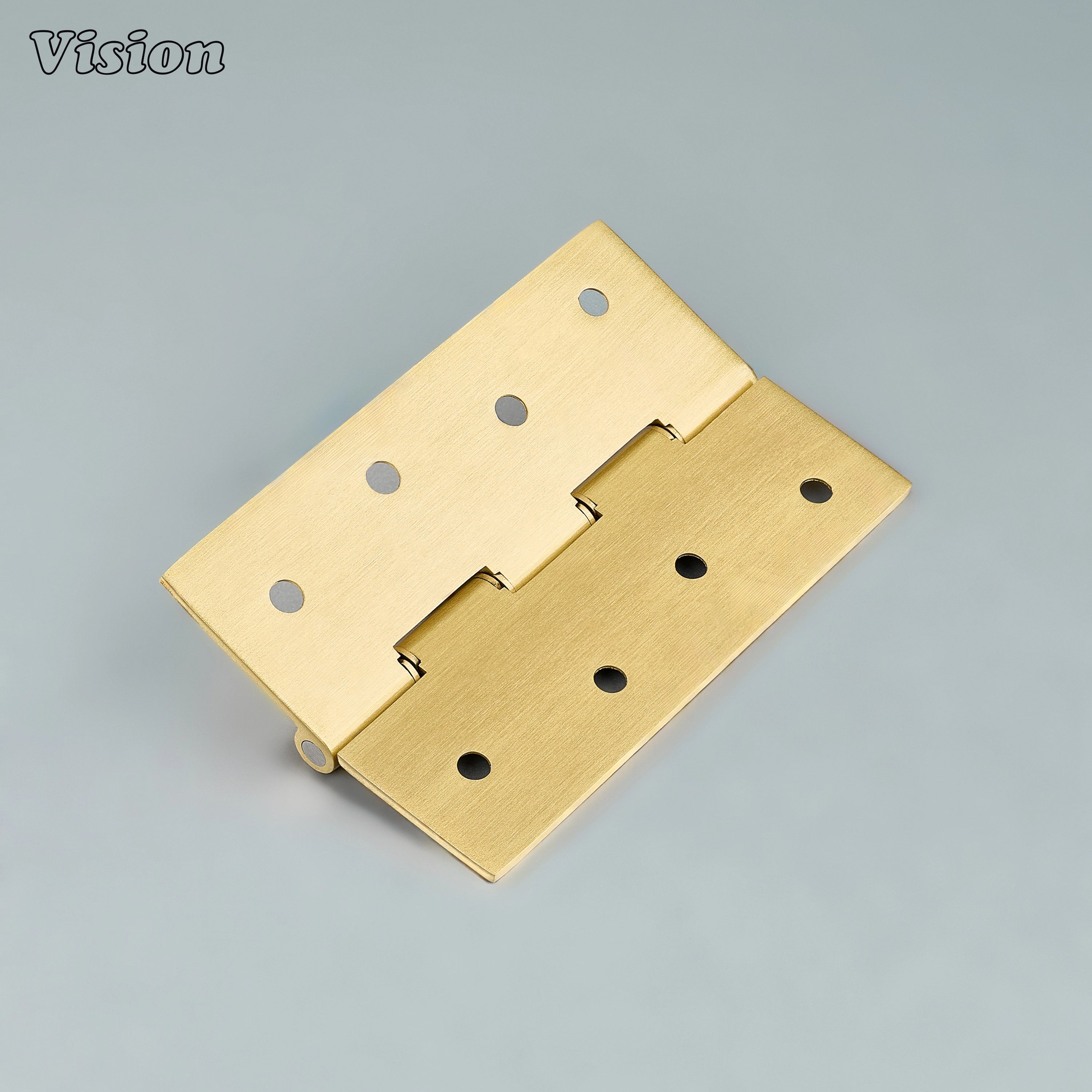 Gold rectangular brass cabinet hinge for classic kitchen cabinet applications