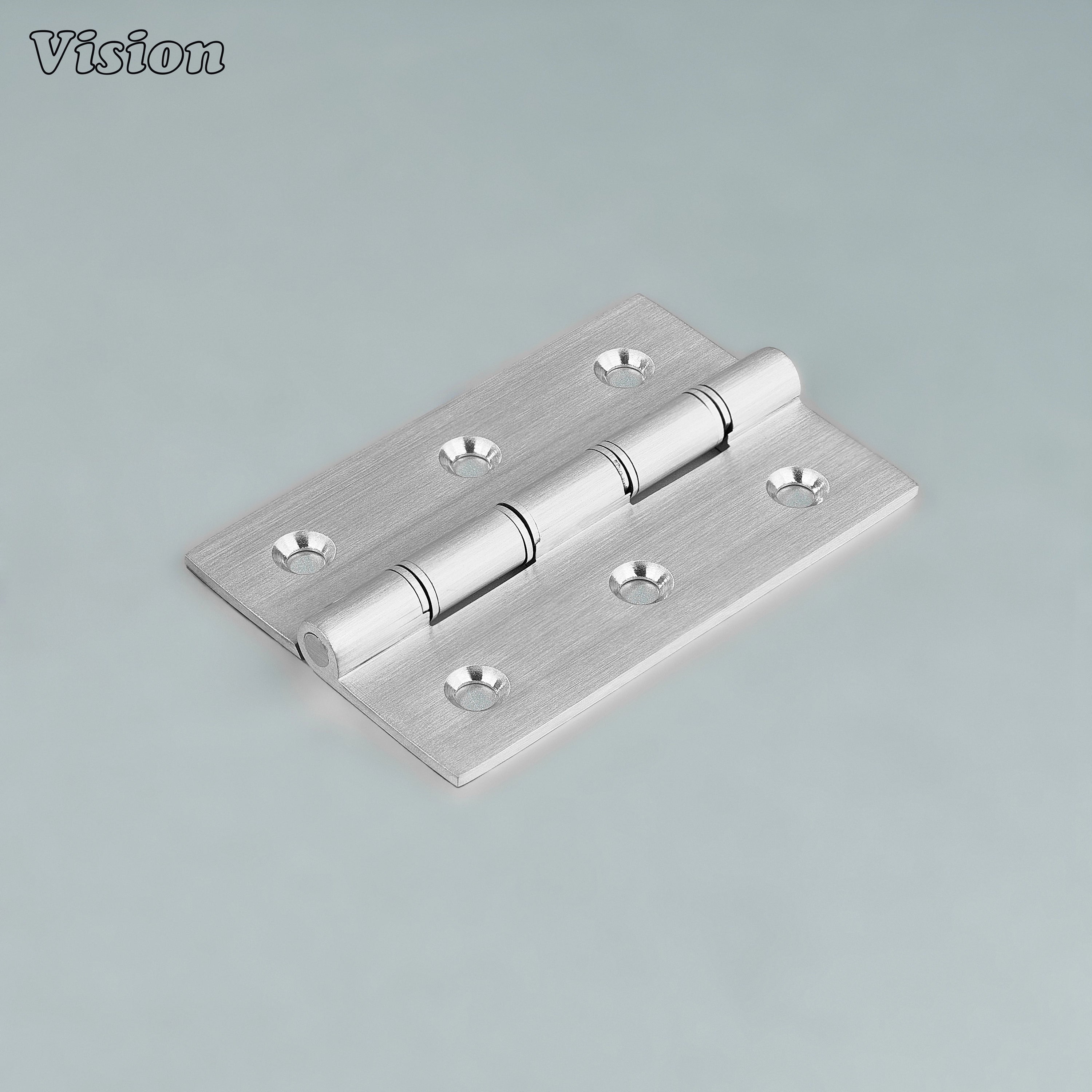 Silver plain brass cabinet hinge with washer knuckle for kitchen cabinets