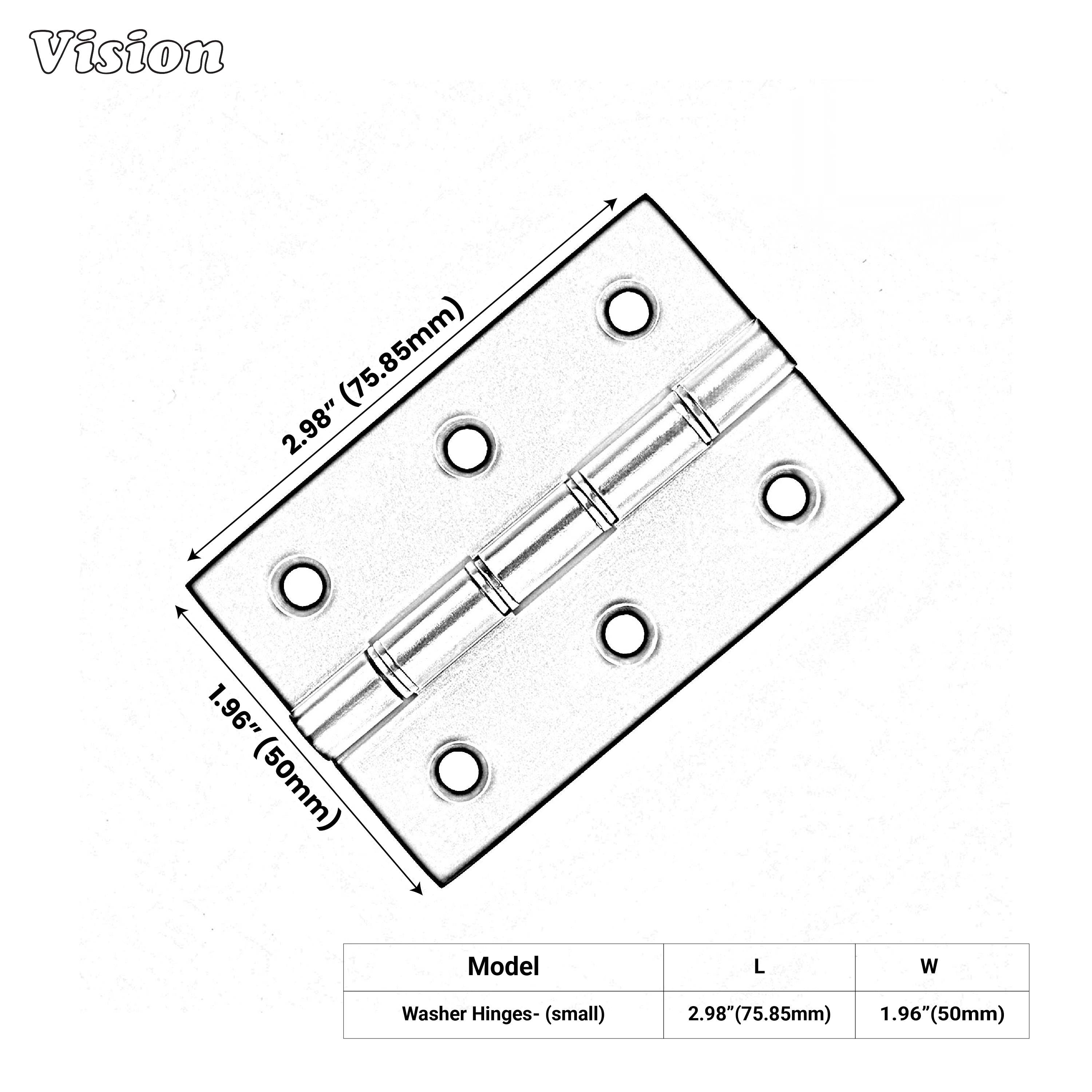 Silver plain brass cabinet hinge for interior furniture applications