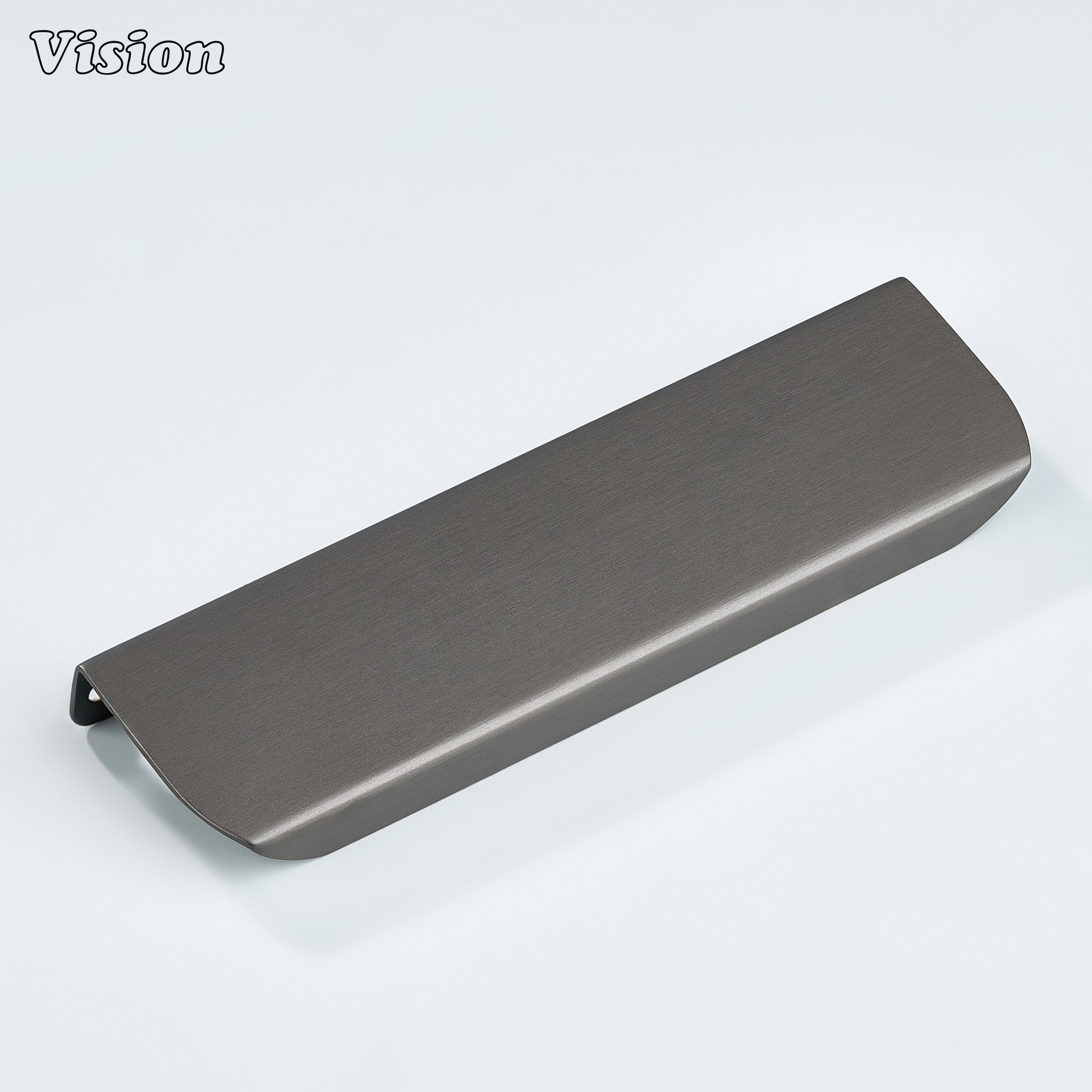 Gunmetal cabinet handle straight edge pull for wardrobe doors