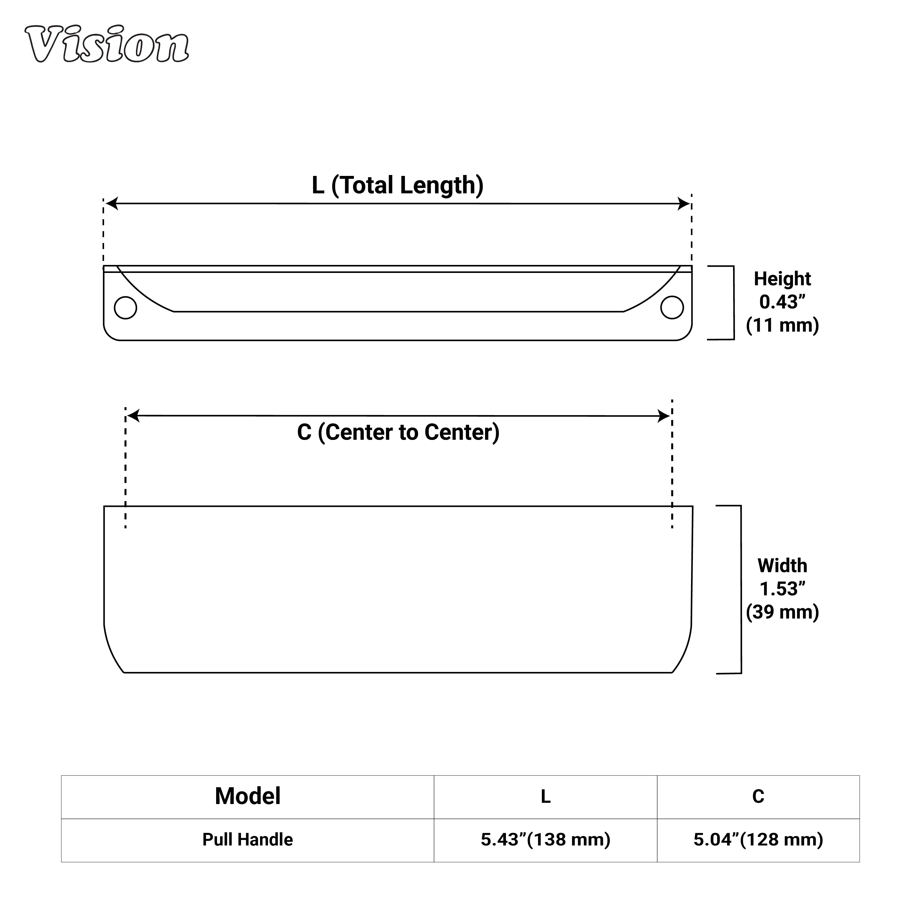 Gunmetal cabinet handle flush edge lip pull for bathroom cabinets