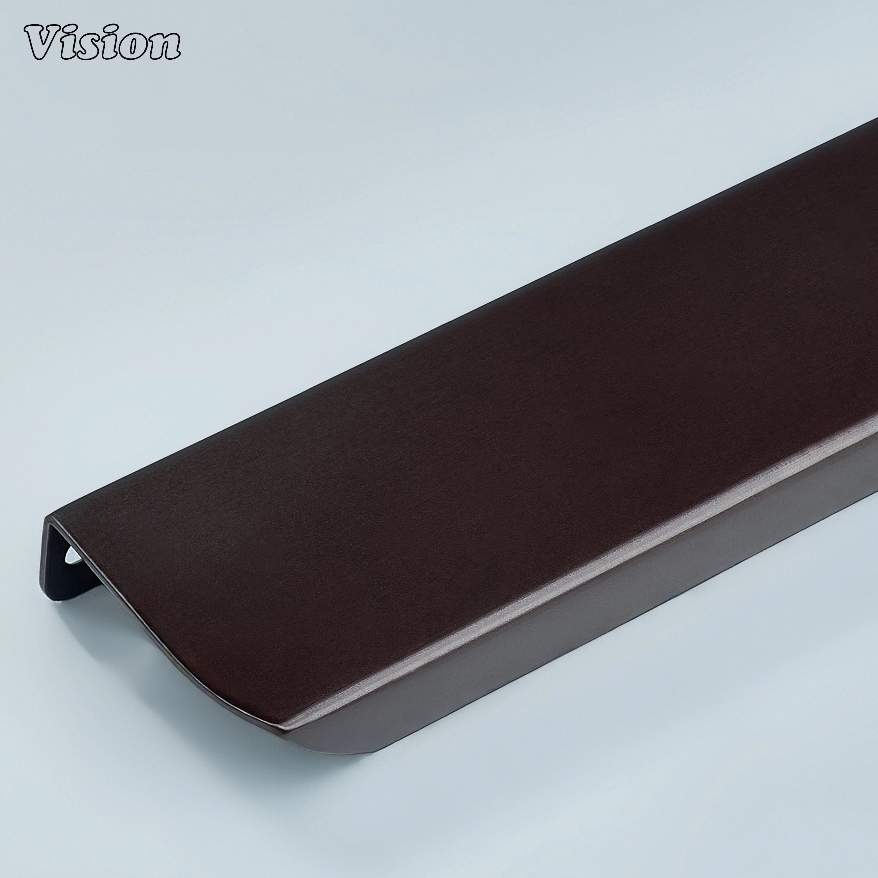 Oil Rubbed Bronze cabinet handle plain edge lip pull bar for kitchen cabinets