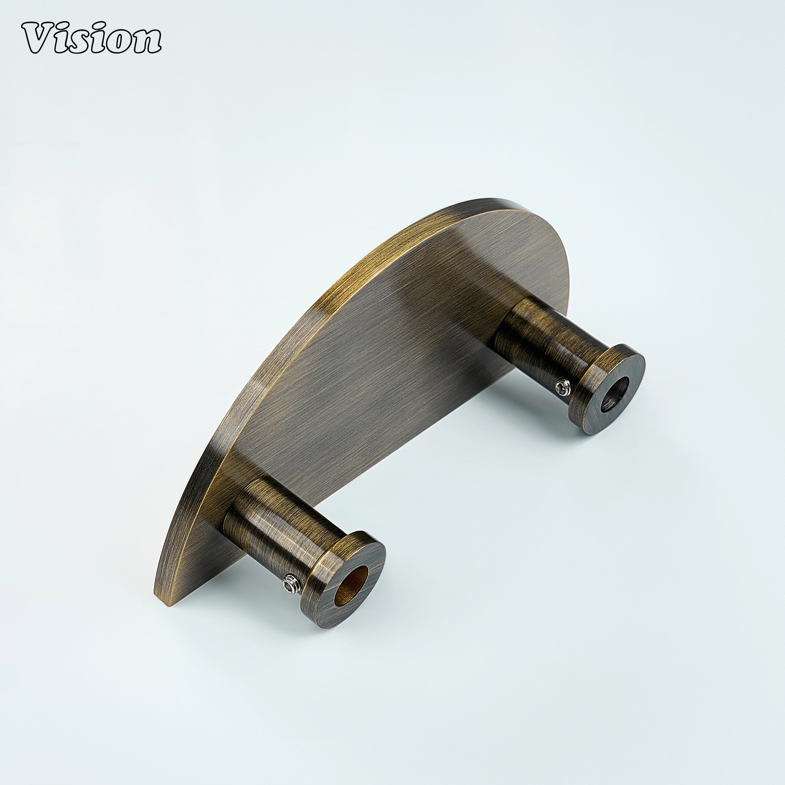 Antique Bronze woven knurled half moon door handle set for modern passage door use