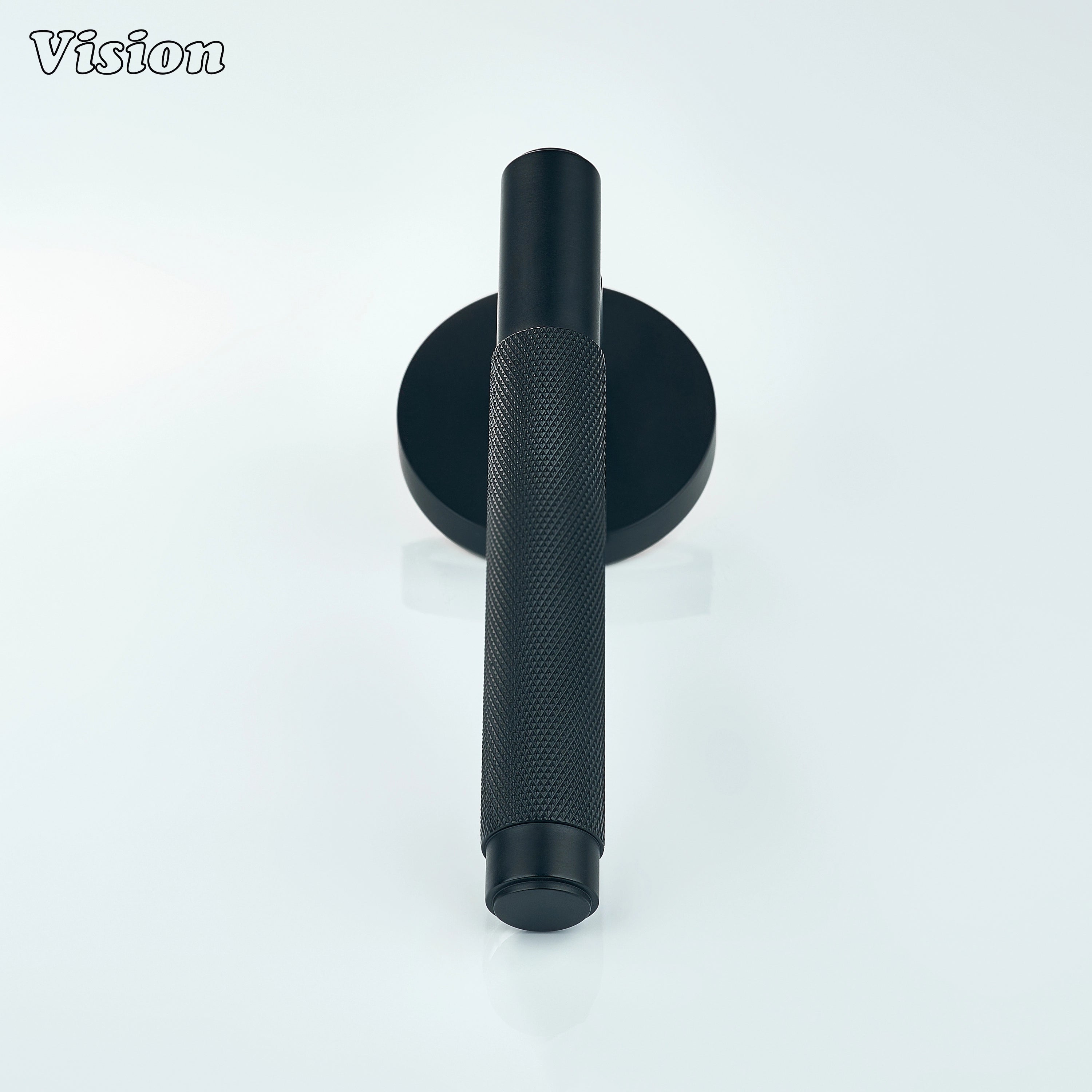 Durable black brass lever handle for premium door hardware.