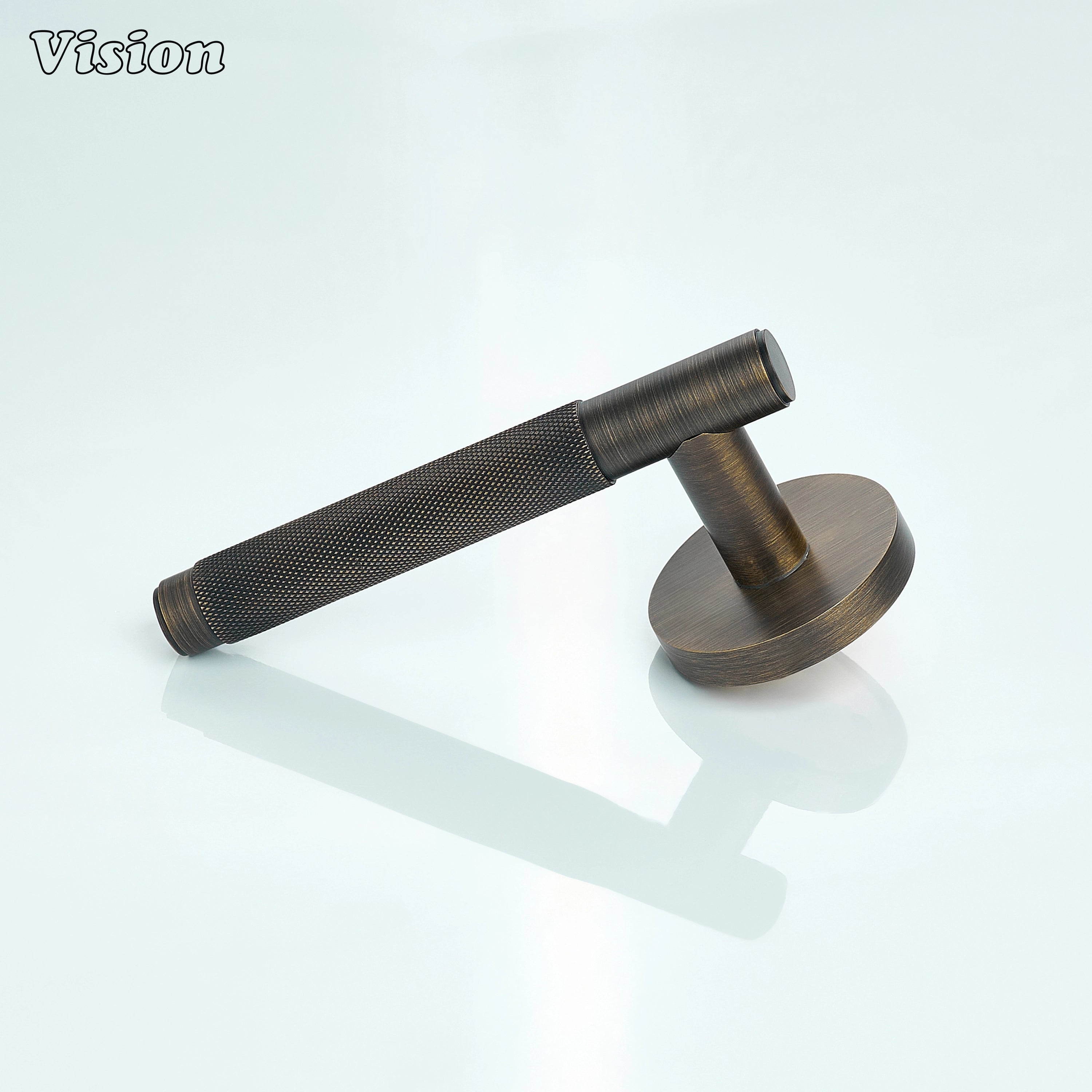 Antique bronze finish textured door handle for home interiors